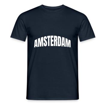 Amsterdam - T-shirt homme - marine - Devant - AI Model Male 178 light (178cm)