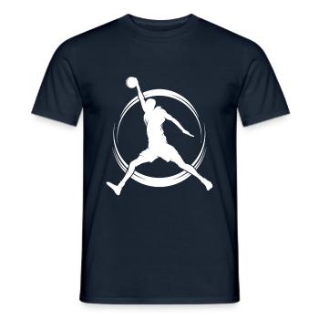 Joueur de basketball - T-shirt homme - marine - Devant - AI Model Male 178 light (178cm)