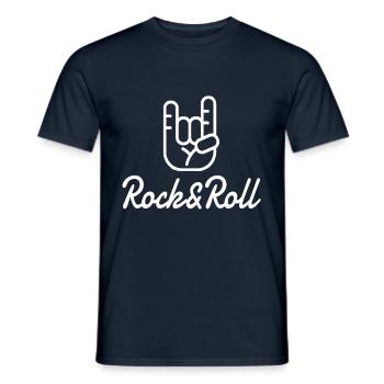 Rock n Roll - T-shirt homme - marine - Devant - AI Model Male 178 light (178cm)
