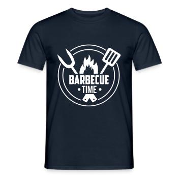 BBQ Time - Männer T-Shirt - Navy - Vorne - AI Model Male 178 light (178cm)