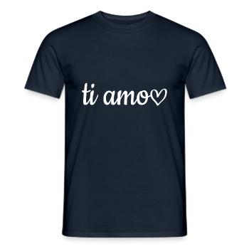 Valentinstag Geschenk - Männer T-Shirt - Navy - Vorne - AI Model Male 178 light (178cm)
