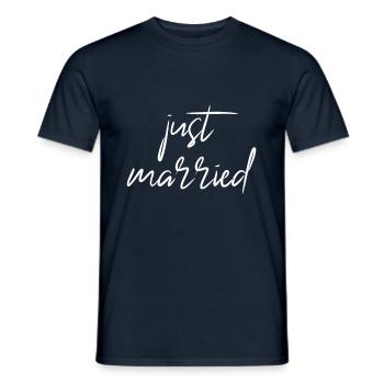 just married - T-shirt homme - marine - Devant - AI Model Male 178 light (178cm)