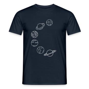 Voie Lactée Planètes - T-shirt homme - marine - Devant - AI Model Male 178 light (178cm)