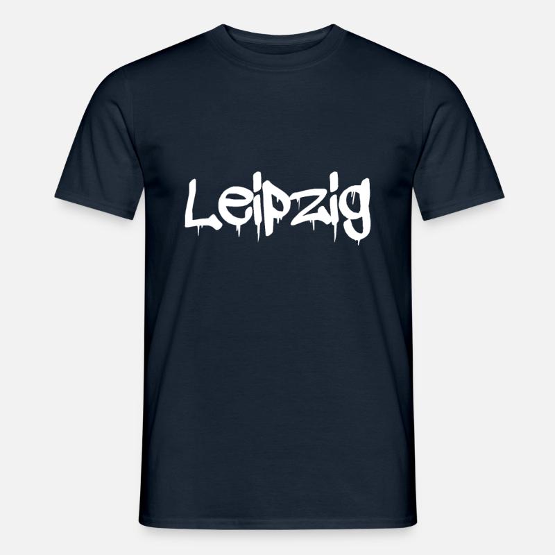 Leipzig graffiti - Männer T-Shirt - Navy