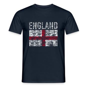 England Flagge Vintage - Männer T-Shirt - Navy - Vorne - AI Model Male 178 light (178cm)