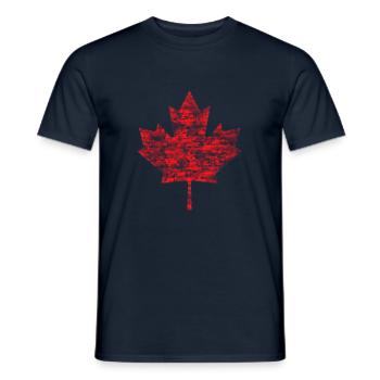 Kanada Ahornblatt Vintage - Männer T-Shirt - Navy - Vorne - AI Model Male 178 light (178cm)