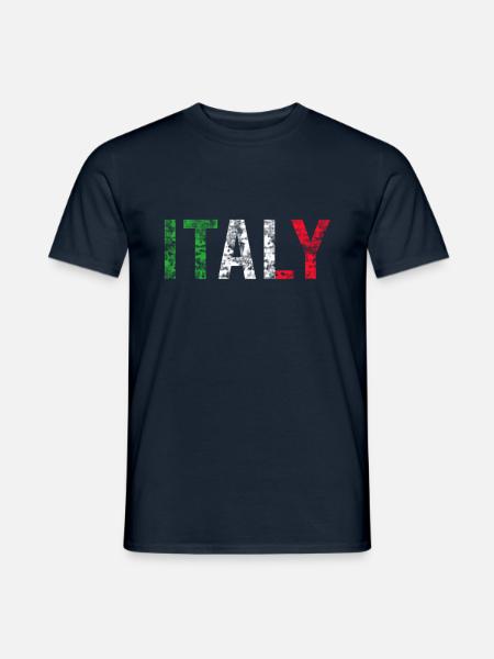 Italien Flagge Vintage - Männer T-Shirt - Navy