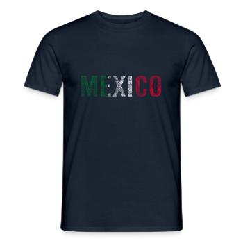 Drapeau Du Mexique Vintage - T-shirt homme - marine - Devant - AI Model Male 178 light (178cm)
