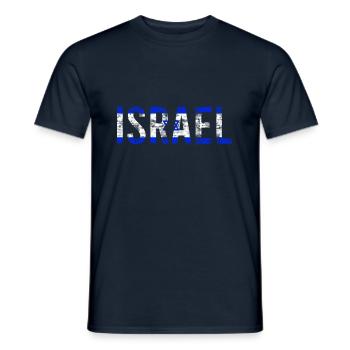 Israel Flag Vintage - Men's T-Shirt - navy - Front - AI Model Male 178 light (178cm)