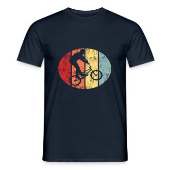 BMX retro - Männer T-Shirt - Navy - Vorne - AI Model Male 178 light (178cm)