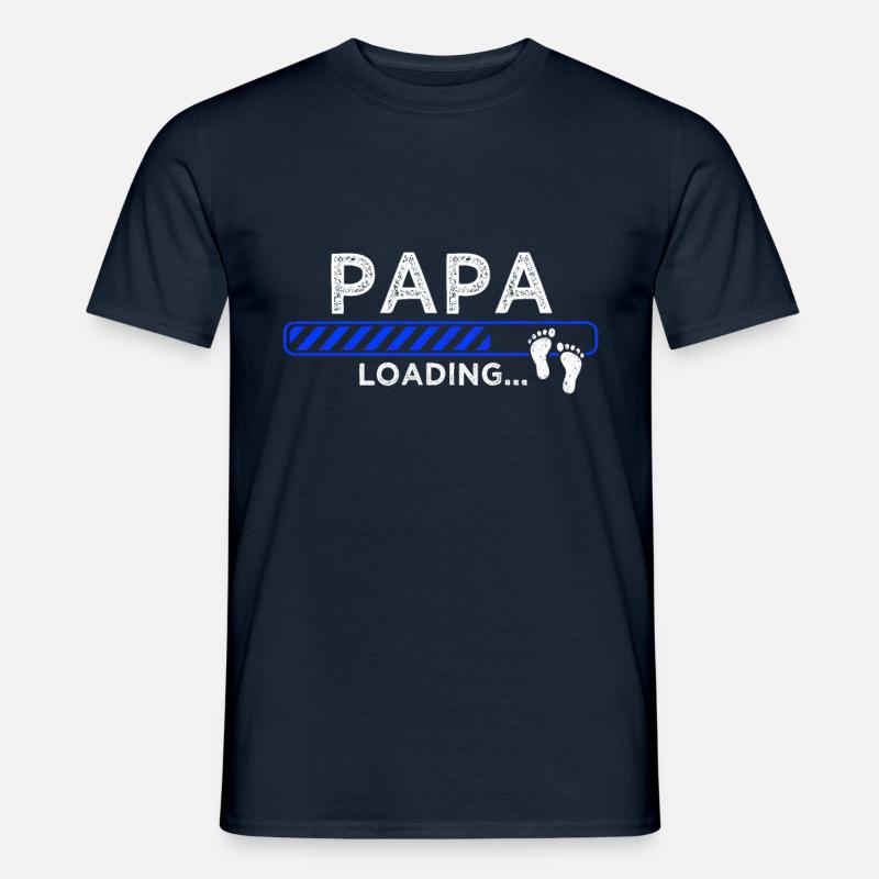 Papa loading - Männer T-Shirt - Navy