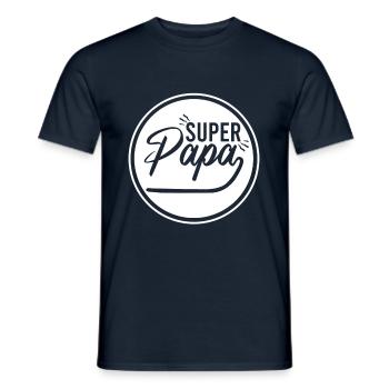 superpapa - Men's T-Shirt - navy - Front - AI Model Male 178 light (178cm)