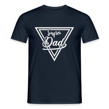 super dad - Men's T-Shirt - navy - Front - AI Model Male 178 light (178cm)