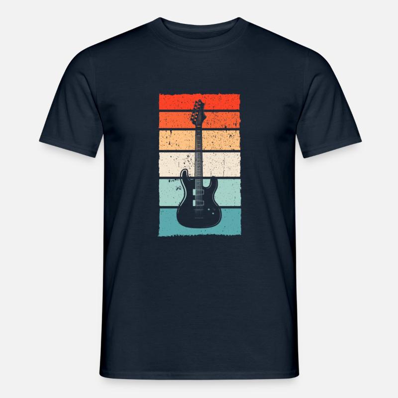 E Gitarre Retro - Männer T-Shirt - Navy