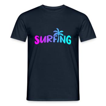 Surfing Retro - Men's T-Shirt - navy - Front - AI Model Male 178 light (178cm)