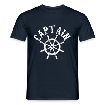 captain - Men's T-Shirt - navy - Front - AI Model Male 178 light (178cm)