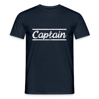 captain - Men's T-Shirt - navy - Front - AI Model Male 178 light (178cm)