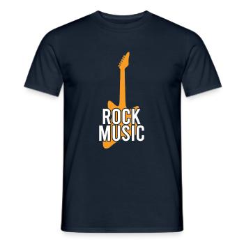 Rock Music - Men's T-Shirt - navy - Front - AI Model Male 178 light (178cm)