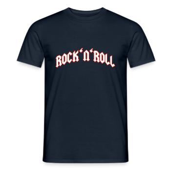 Rock and Roll - T-shirt homme - marine - Devant - AI Model Male 178 light (178cm)