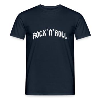 Rock and Roll - T-shirt homme - marine - Devant - AI Model Male 178 light (178cm)