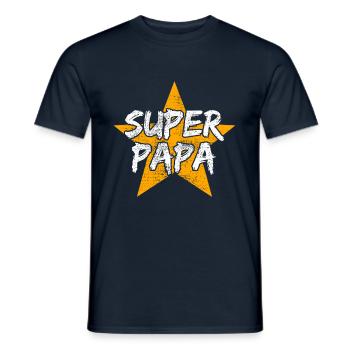 super dad - Men's T-Shirt - navy - Front - AI Model Male 178 light (178cm)