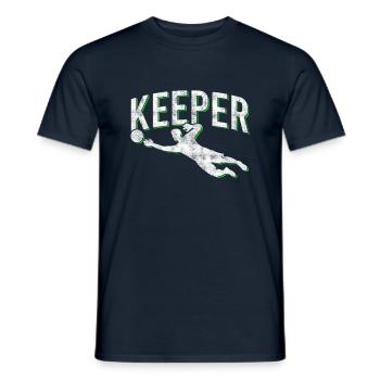 Gardien de but de football - T-shirt homme - marine - Devant - AI Model Male 178 light (178cm)