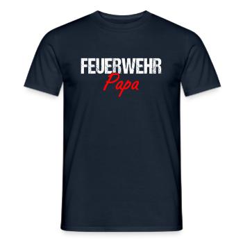 Feuerwehr Papa - Männer T-Shirt - Navy - Vorne - AI Model Male 178 light (178cm)