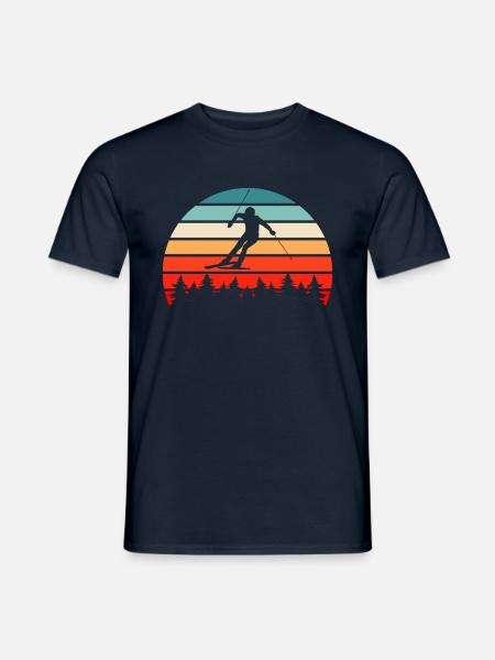 Ski Rétro - T-shirt homme - marine