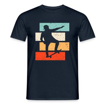 Skate Retro - Men's T-Shirt - navy - Front - AI Model Male 178 light (178cm)