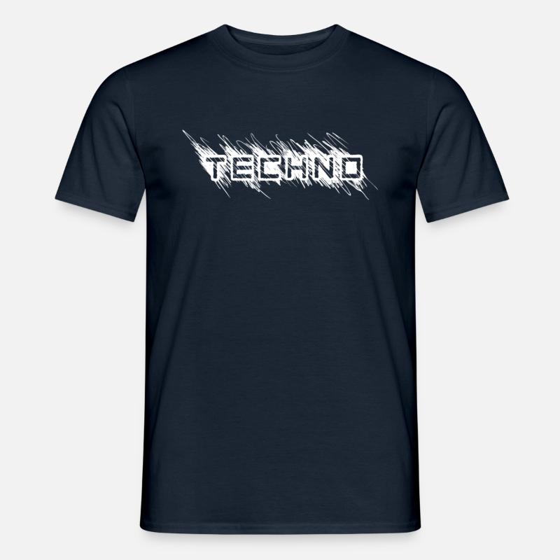 Techno - Männer T-Shirt - Navy