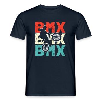 BMX - Männer T-Shirt - Navy - Vorne - AI Model Male 178 light (178cm)