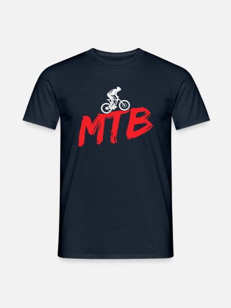 Mountainbike - Männer T-Shirt - Navy