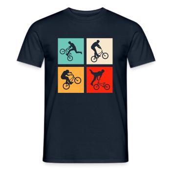BMX Retro - Männer T-Shirt - Navy - Vorne - AI Model Male 178 light (178cm)