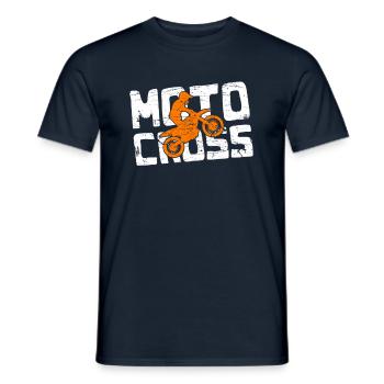 Motocross - Men's T-Shirt - navy - Front - AI Model Male 178 light (178cm)