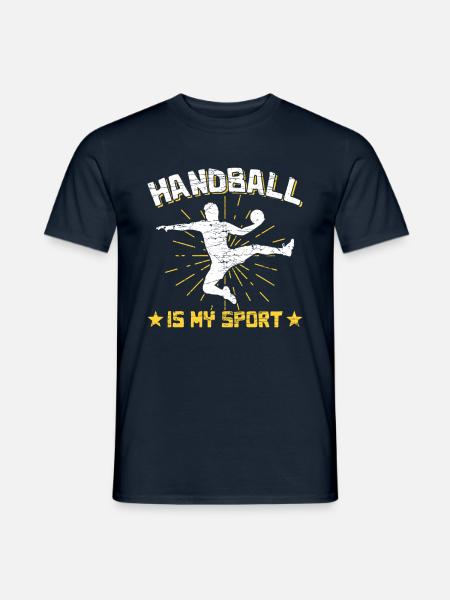Handball Leidenschaft Spruch - Männer T-Shirt - Navy