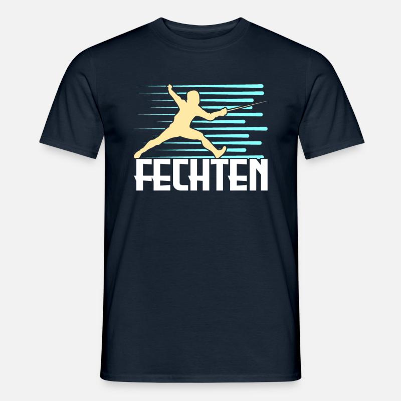 Fechten - Männer T-Shirt - Navy