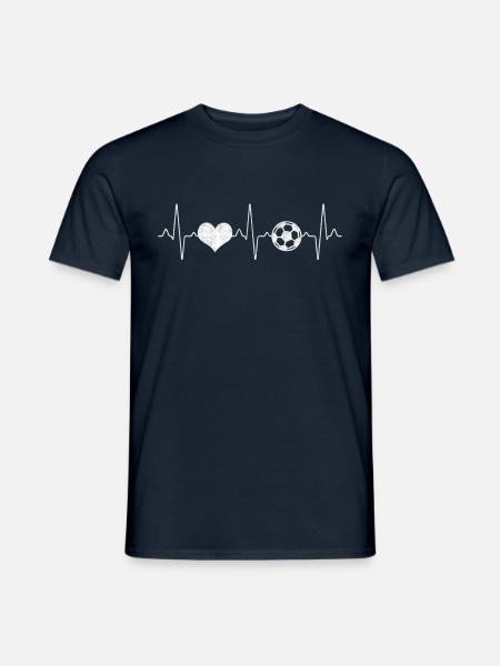 Football Heartbeat - Men's T-Shirt - navy