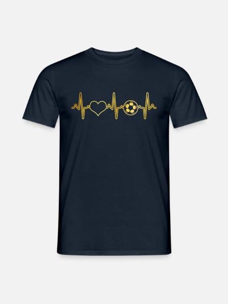Football Heartbeat - Men's T-Shirt - navy