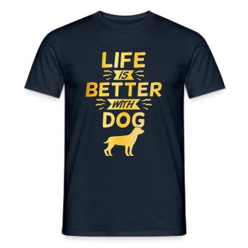stolzer Hundebesitzer Spruch - Männer T-Shirt - Navy - Vorne - AI Model Male 178 light (178cm)