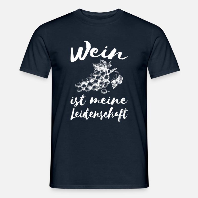 Wein Leidenschaft - Männer T-Shirt - Navy