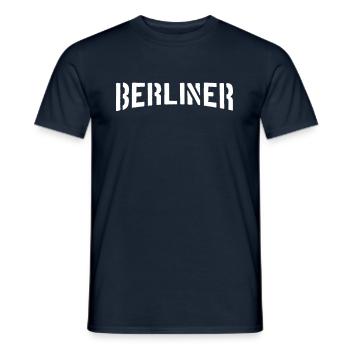 Berlin Berliner - Männer T-Shirt - Navy - Vorne - AI Model Male 178 light (178cm)