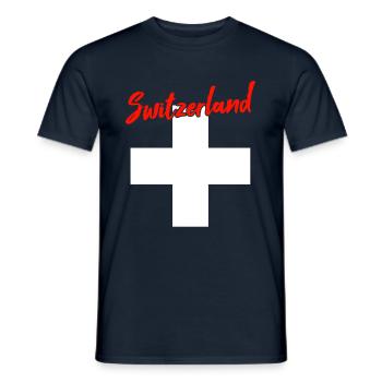 Schweiz Switzerland - Men's T-Shirt - navy - Front - AI Model Male 178 light (178cm)