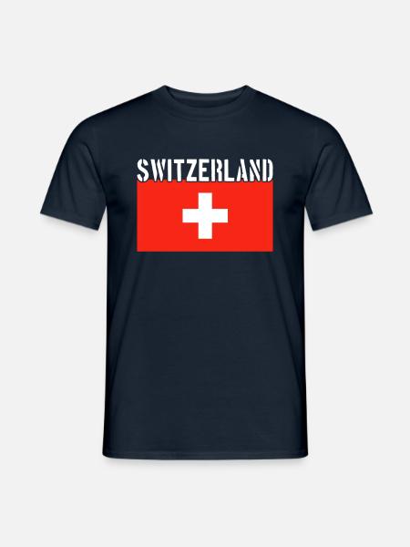 Drapeau de la Suisse - T-shirt homme - marine