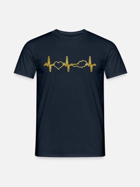 Austria Heartbeat - Men's T-Shirt - navy