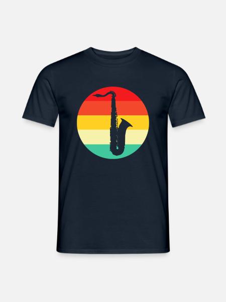 Saxophone Rétro - T-shirt homme - marine
