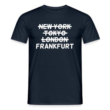 Frankfurt - Männer T-Shirt - Navy - Vorne - AI Model Male 178 light (178cm)