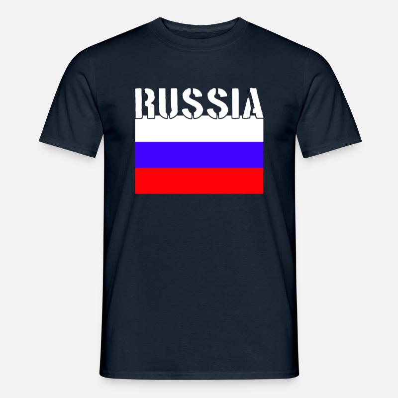 Drapeau de la Russie - T-shirt homme - marine