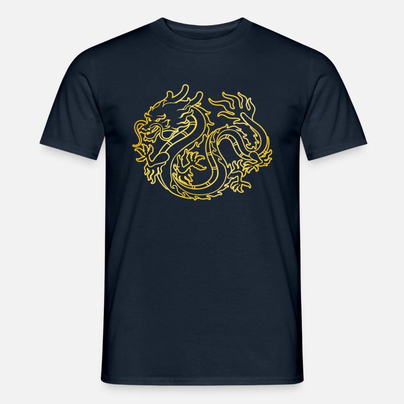 chinesischer Drache - Männer T-Shirt - Navy