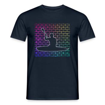 Kanu fahren Mauer Vintage - Männer T-Shirt - Navy - Vorne - AI Model Male 178 light (178cm)