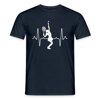 Tennis Tennisspielerin Herzschlag - Männer T-Shirt - Navy - Vorne - AI Model Male 178 light (178cm)
